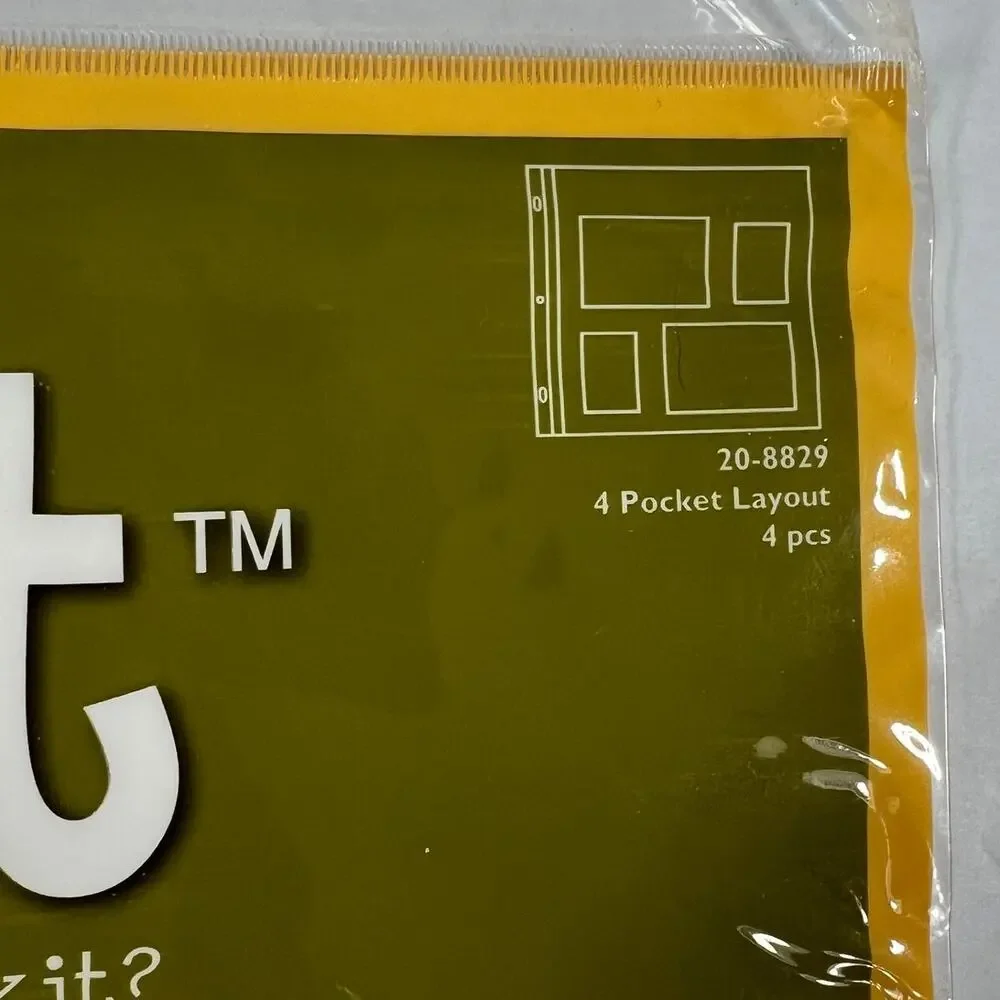 PROVO CRAFT Qwikit Scrapbook Page Protectors 12x12 4 Pocket Lot 3 Sealed Vintage